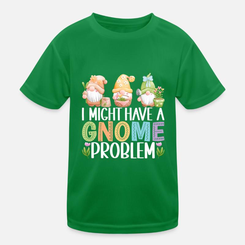 Gartenzwerge Gartenarbeit Kinder Funktions-T-Shirt