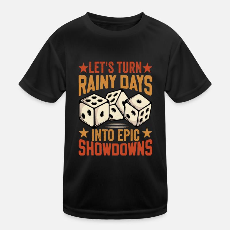 Brettspiel Spruch - Turning Rainy Days Board game Kinder Funktions-T-Shirt