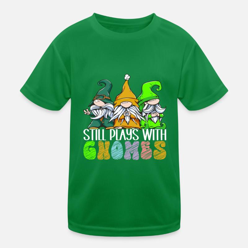 Gartenzwerge Gartenarbeit Kinder Funktions-T-Shirt