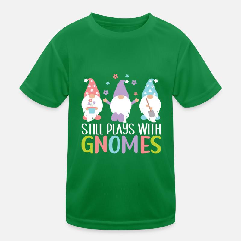 Gartenzwerge Gartenarbeit Kinder Funktions-T-Shirt