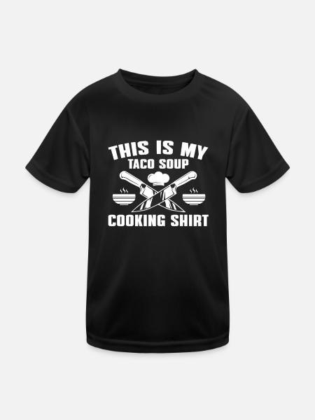 Taco Suppe Kochshirt - Kinder Funktions-T-Shirt - Schwarz - Vorne