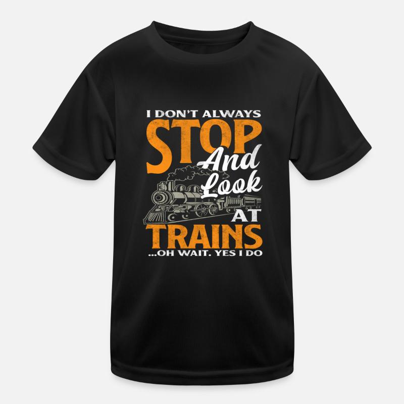Train Trains Hobby Train Spotter Kids Functional T-Shirt