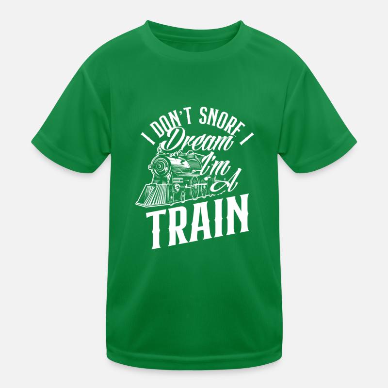 Train Lover Trains Ronflement T-shirt sport Enfant