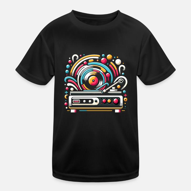 Vinyl Records Lp Collectors Record Lovers Kids Functional T-Shirt