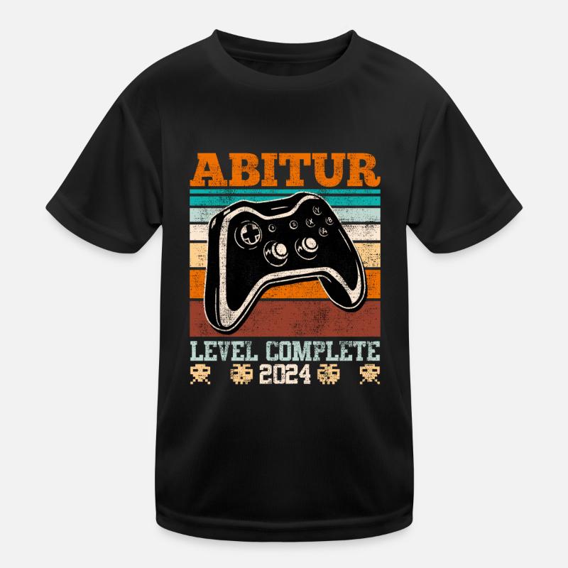 Niveau Abitur Complet 2024 Diplômés du Secondaire Drôle T-shirt sport Enfant