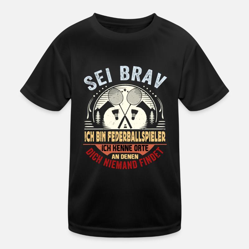 Badminton - Play Where The Wifi Is Weak Kids Functional T-Shirt