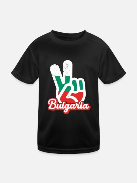 Bulgaria Balkans Holiday Flag Sofia Bulgaria - Kids Functional T-Shirt - black - Front