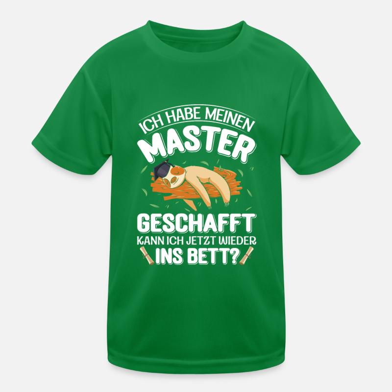 Mémoire de maîtrise Avoir terminé mon Master T-shirt sport Enfant