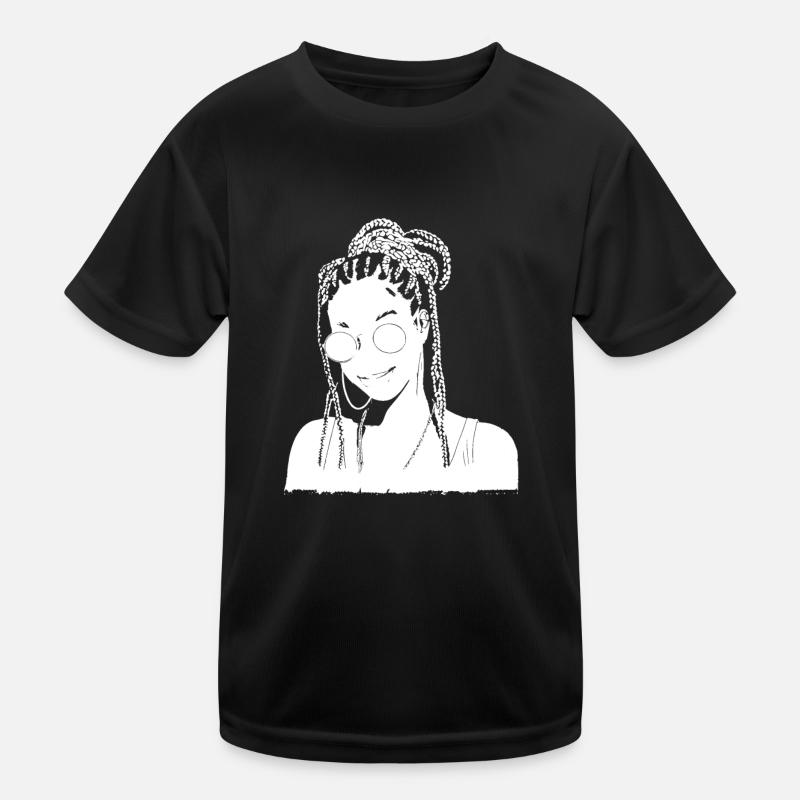 Rasta Hair Dreadlocks Dreads Kids Functional T-Shirt