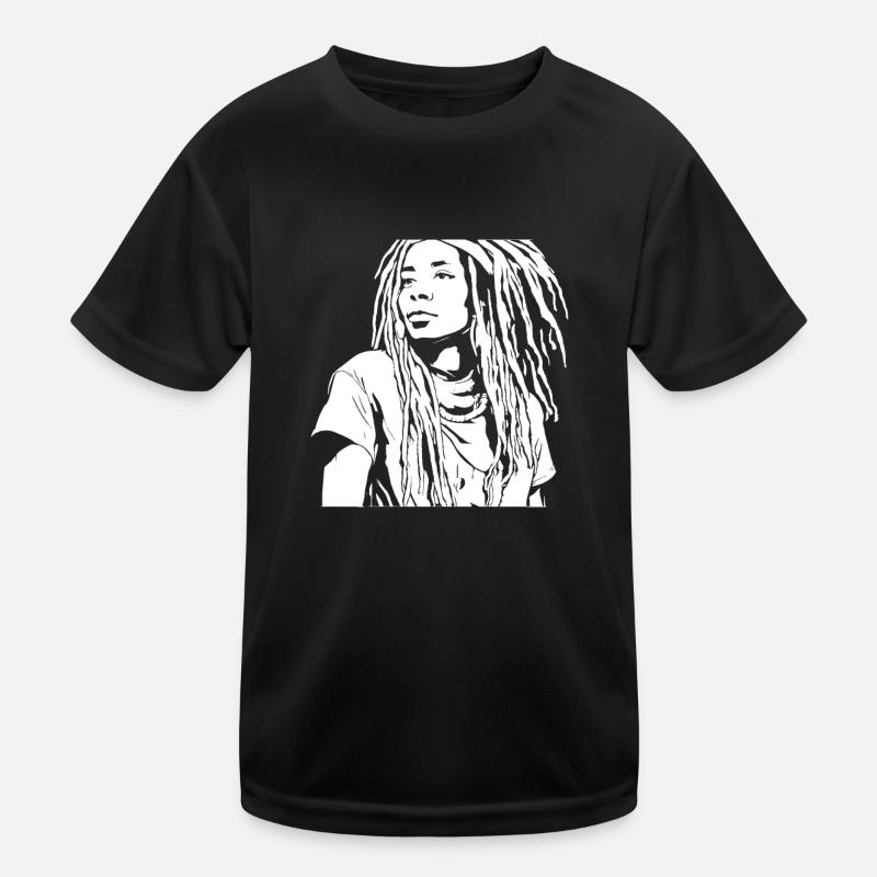 Rasta Hair Dreadlocks Dreads Kids Functional T-Shirt