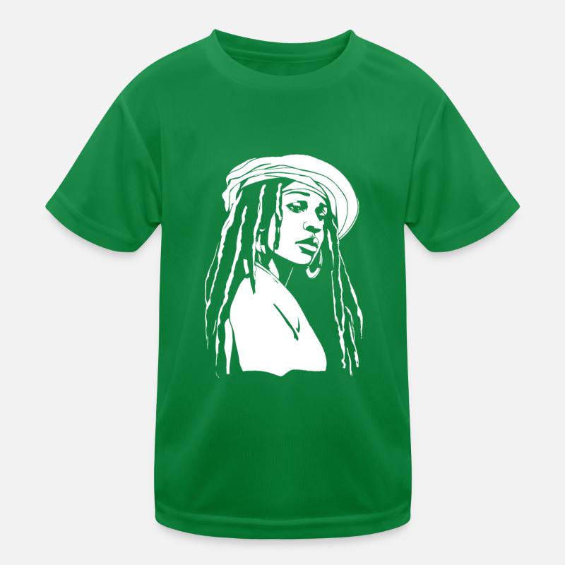 Rasta Hair Dreadlocks Dreads Kids Functional T-Shirt