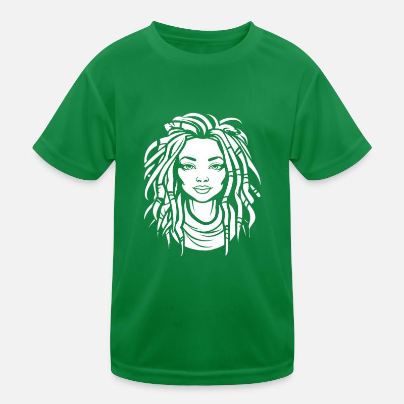 Rasta Haare Dreadlocks Dreads Kinder Funktions-T-Shirt