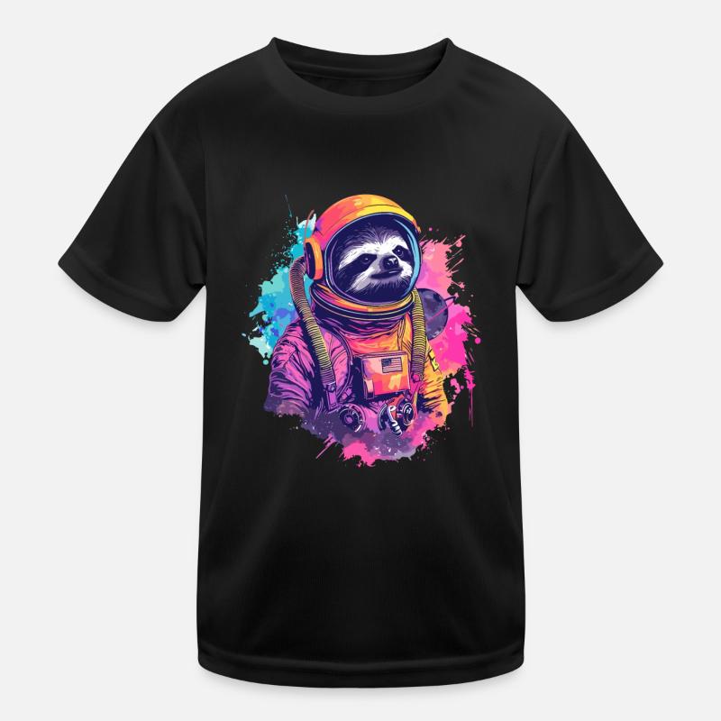 Sloth Astronaut - A Space Trip In Kids Functional T-Shirt