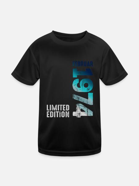 Limited Edition February 1974 Legendär Seit - Kinder Funktions-T-Shirt - Schwarz - Vorne