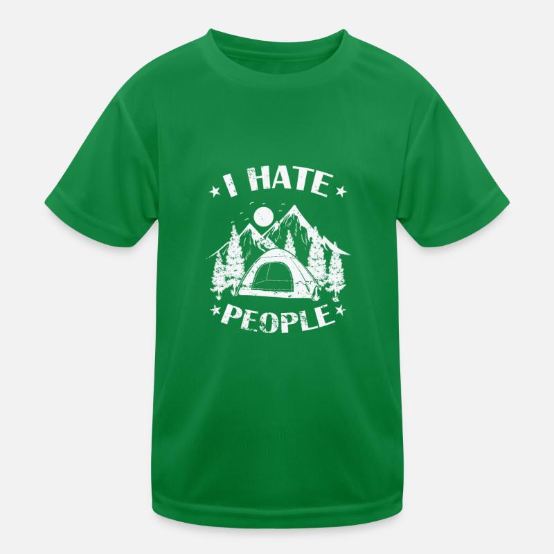 I hate People Camping Vacation Freedom Kids Functional T-Shirt
