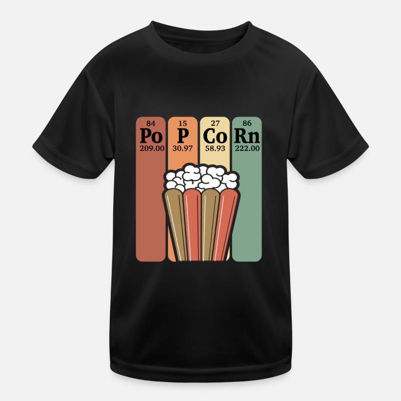 Vintage Popcorn période système chimie Movie Night T-shirt sport Enfant