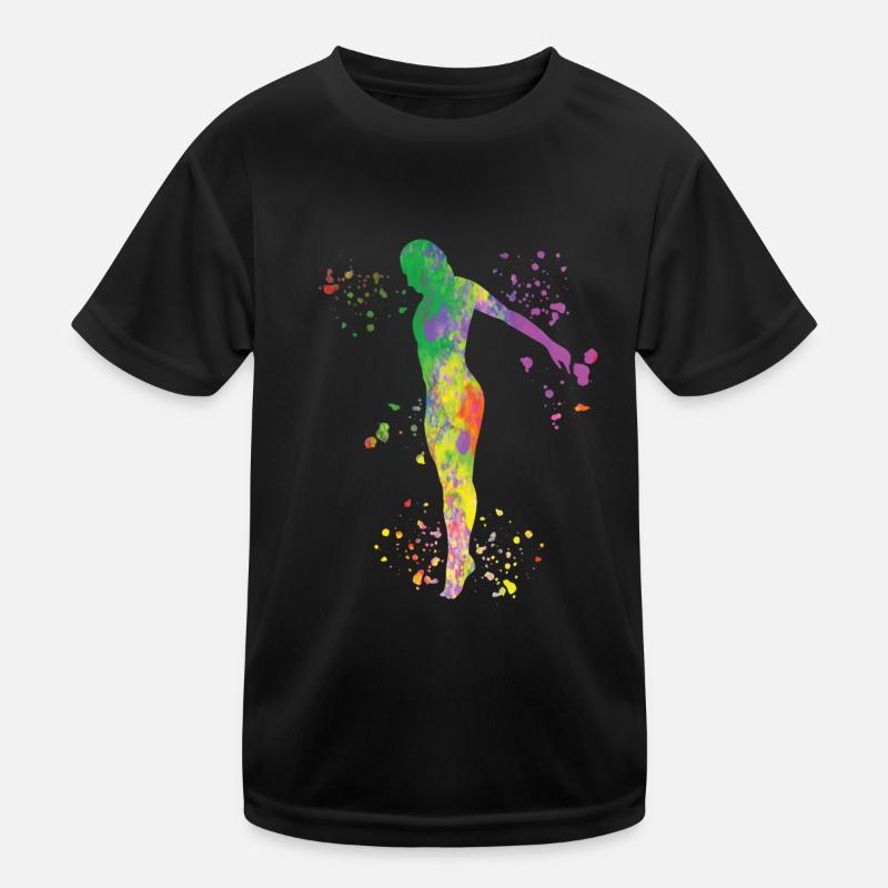 Diving Diving Synchronized Diving Kids Functional T-Shirt