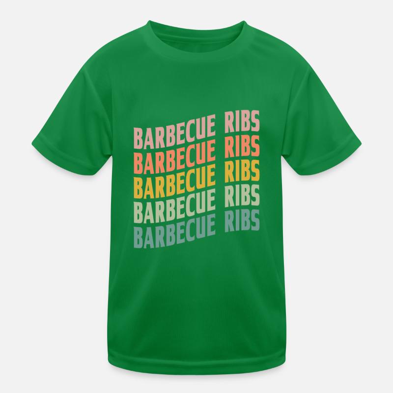Barbecue Rippchen Schrift Kinder Funktions-T-Shirt