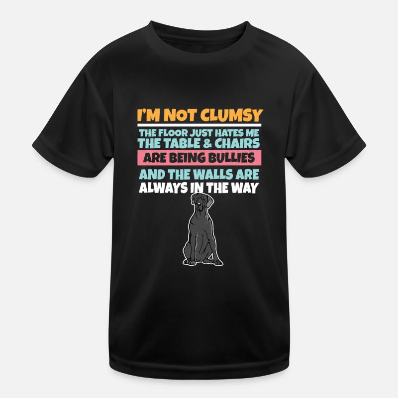 Je ne suis pas maladroit Le sol me déteste Chien stupide T-shirt sport Enfant