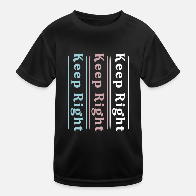 Rechts bleiben Kinder Funktions-T-Shirt