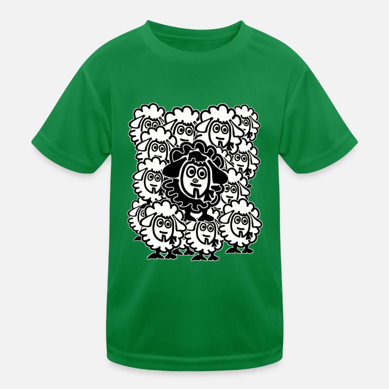 Viele Schafe Kinder Funktions-T-Shirt