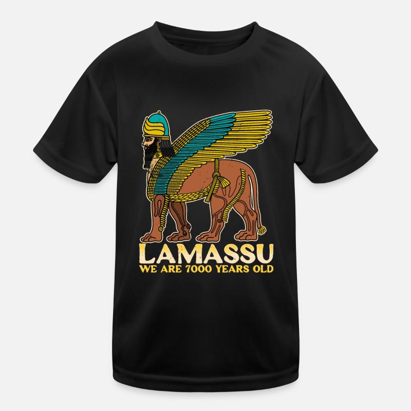 Lamassu Mesopotamia Babylon Deity Antique Kids Functional T-Shirt
