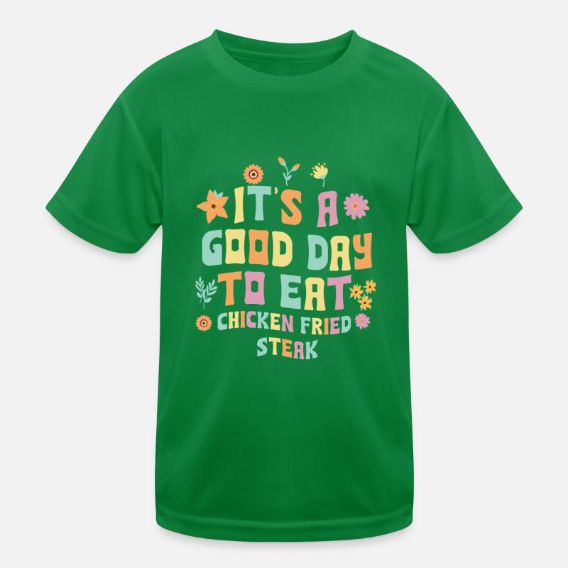 Fried Chicken Steak Gift Kids Functional T-Shirt