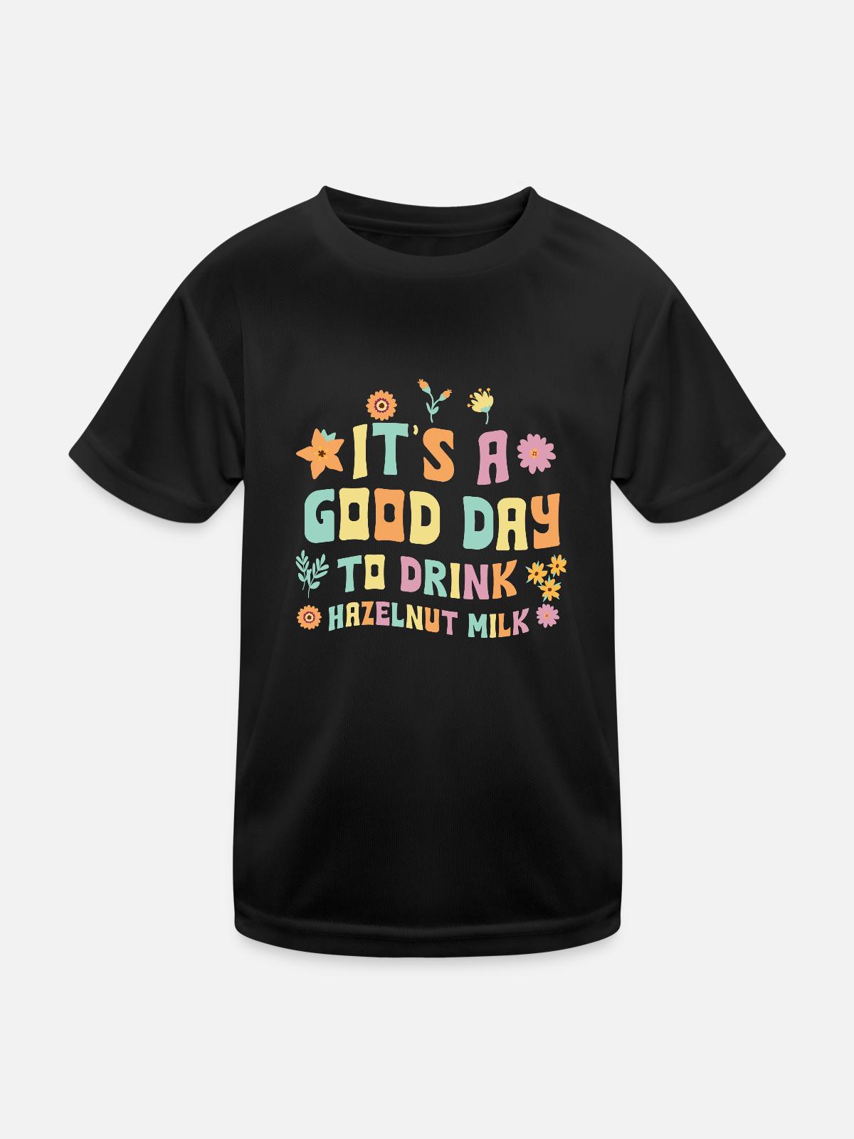 Hazelnut milk - Kids Functional T-Shirt - black - Front