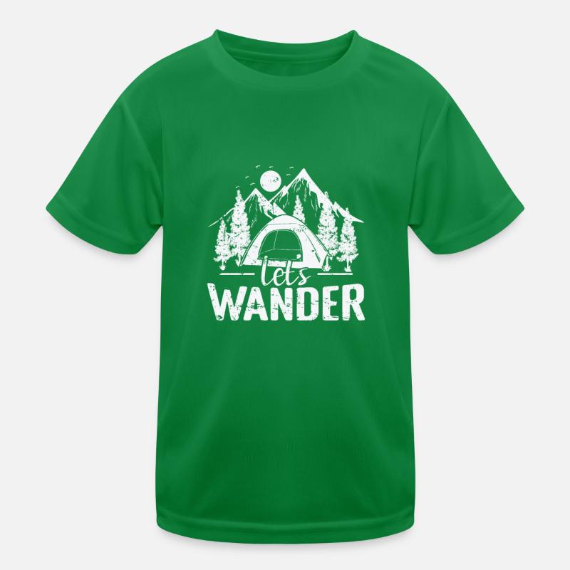 Let's Wander Camping Urlaub Berge Kinder Funktions-T-Shirt