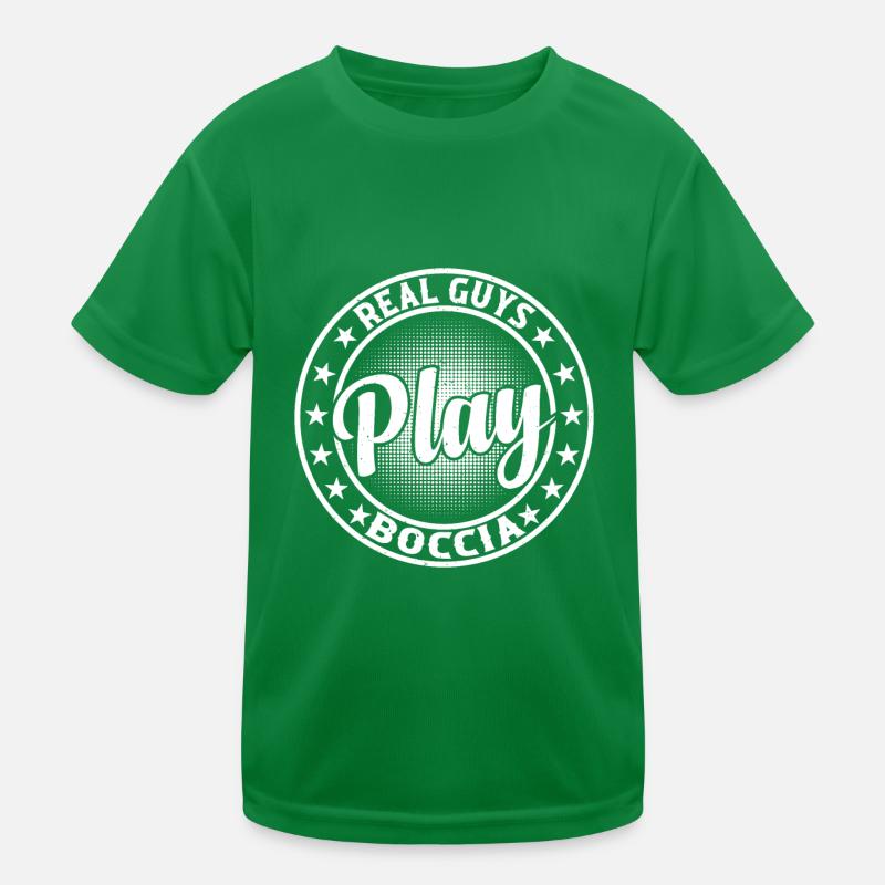 Bocce Ball Player Boccia Player - Real Guys Play B Kids Functional T-Shirt