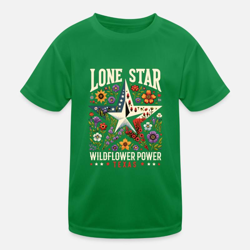 Texas Fleurs sauvages Saison Champs Fleurs Texas T-shirt sport Enfant