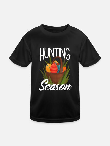 Hunts Season Easter Easter Eggs - Kids Functional T-Shirt - black - Front