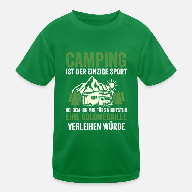Camper Caravan Motorhome Camping Camping Kids Functional T-Shirt