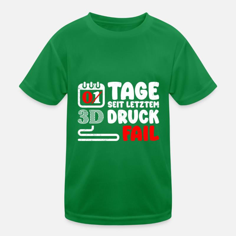 Nerd 3D Printing 0 jours depuis le dernier échec de l'impression 3D T-shirt sport Enfant