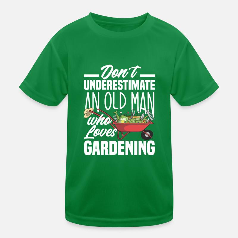 Garten Alter Mann Kinder Funktions-T-Shirt