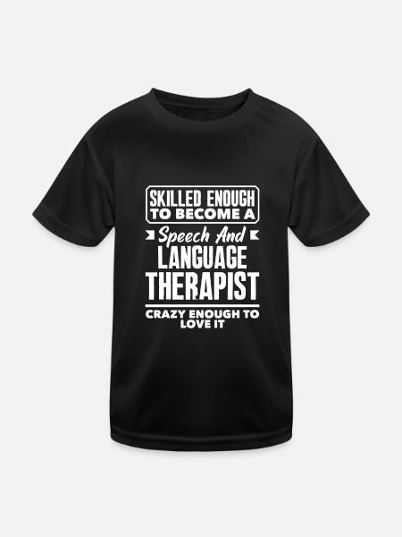 Speech therapist, speech therapist, speech therapist - Kids Functional T-Shirt - black - Front