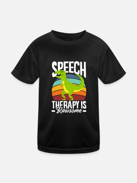 Speech therapist, speech therapist, speech therapist - Kids Functional T-Shirt - black - Front