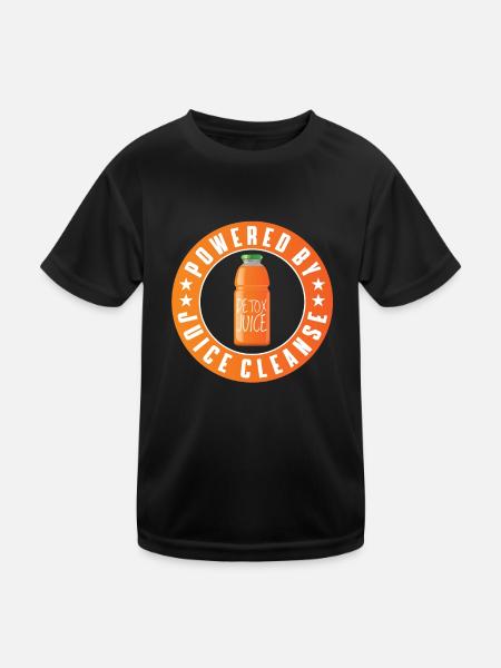 Propulsé par Juice Cleanse - T-shirt sport Enfant - noir - Devant