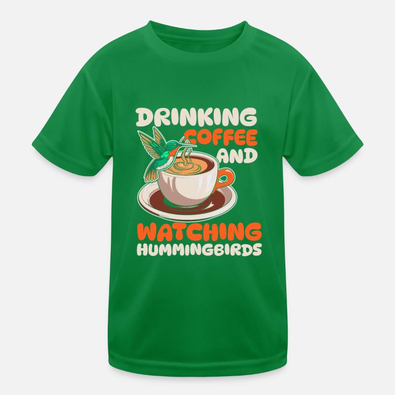 Kolibri Kaffeevogel Kinder Funktions-T-Shirt