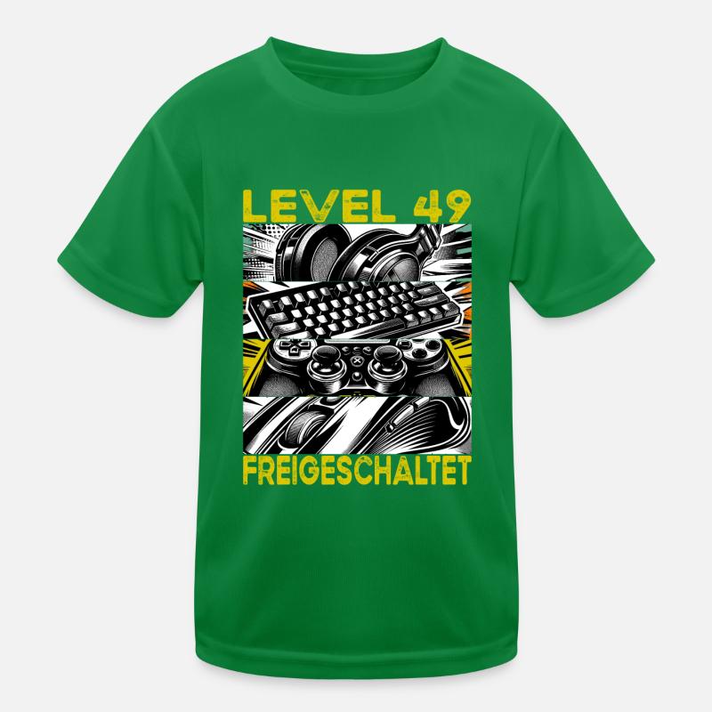 Birthday Level 49 Unlocked Gaming & Gaming Kids Functional T-Shirt