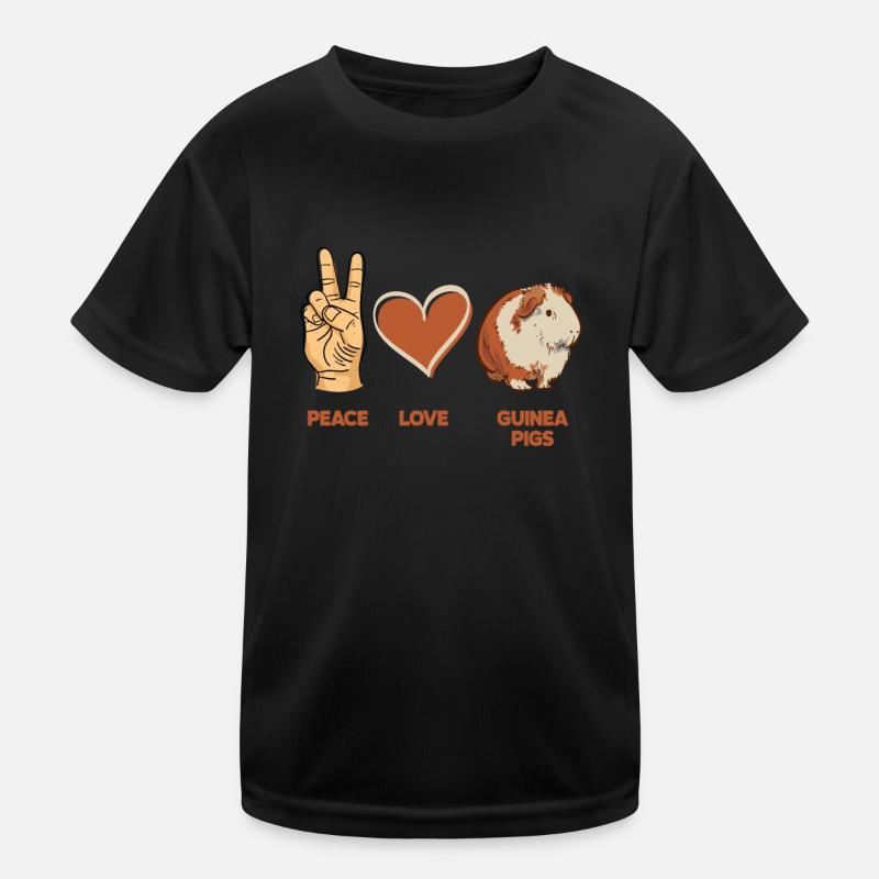 Peace Dear Guinea Pigs Kids Functional T-Shirt