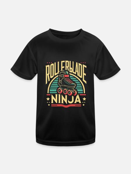 Rollerblade Ninja 8 - T-shirt sport Enfant - noir - Devant
