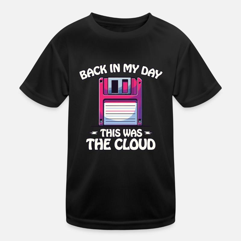 Back In My Day Retro 3.5 Inch Floppy Disc Kids Functional T-Shirt