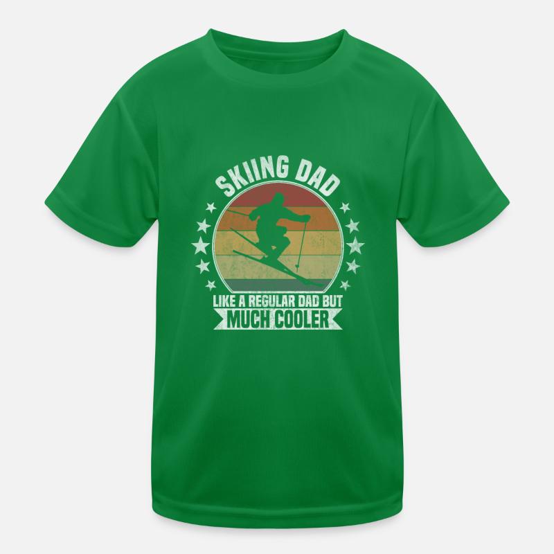 Skiing dad Ski Kinder Funktions-T-Shirt