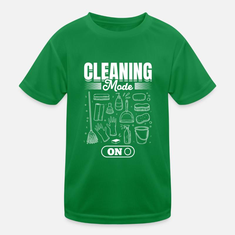 Femme de ménage Concierge - Mode de nettoyage activé T-shirt sport Enfant