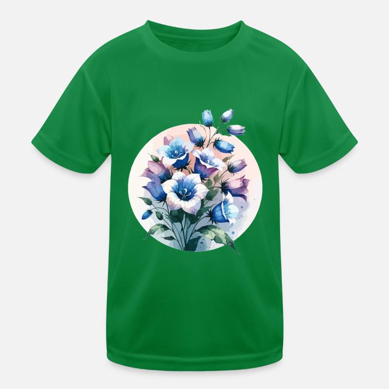 Glockenblume gezeichnet Kinder Funktions-T-Shirt