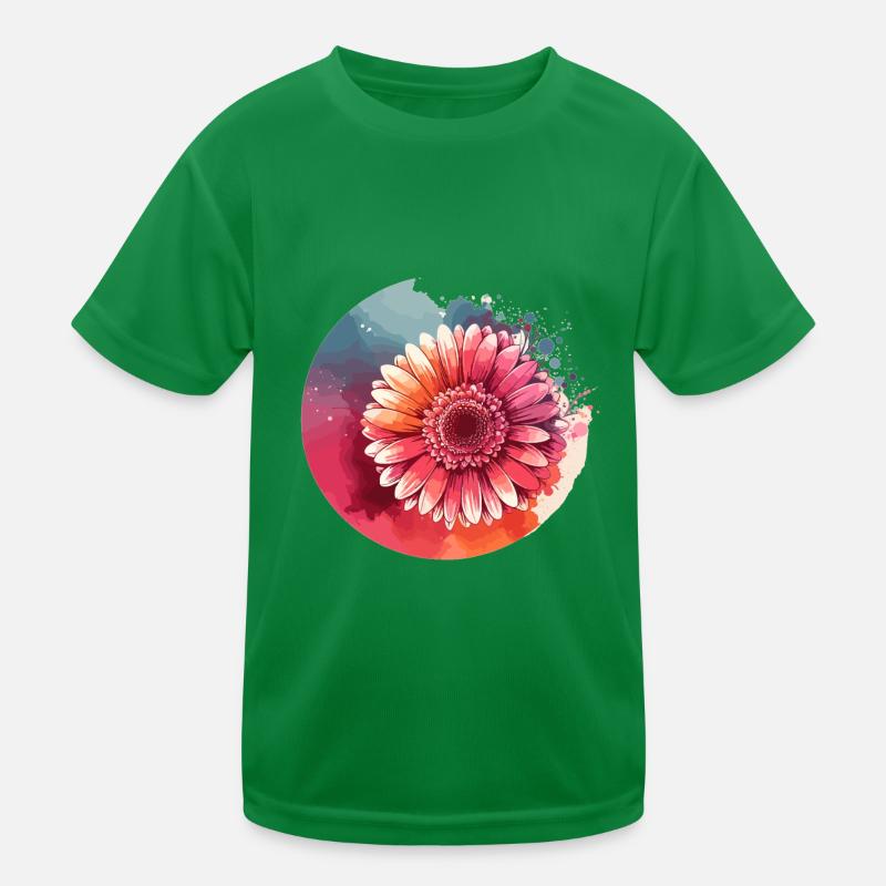 Gerbera drawn Kids Functional T-Shirt