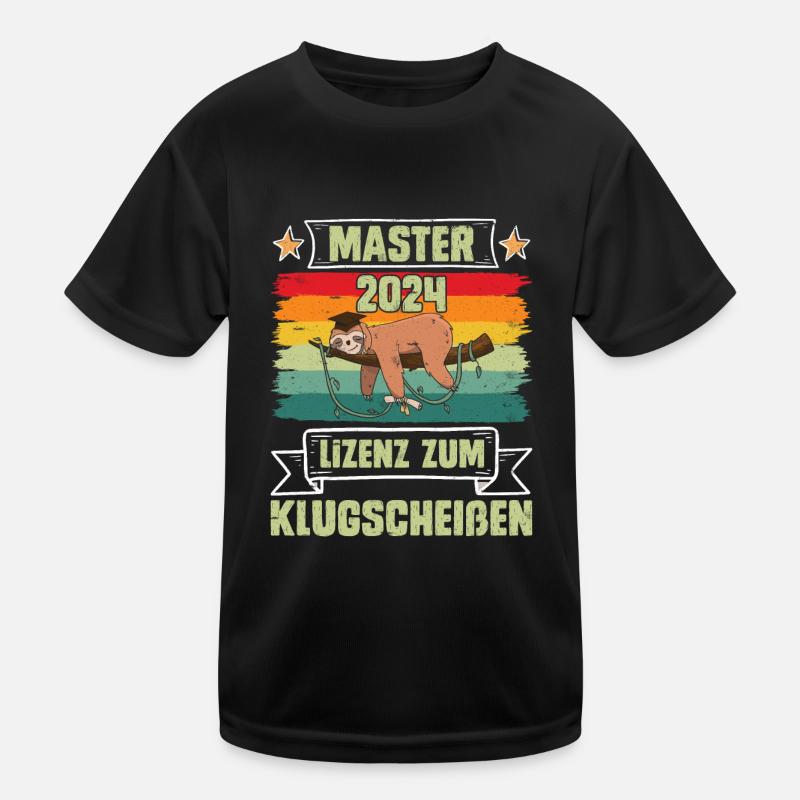 Master 2024 License to Clever Sloth Kids Functional T-Shirt