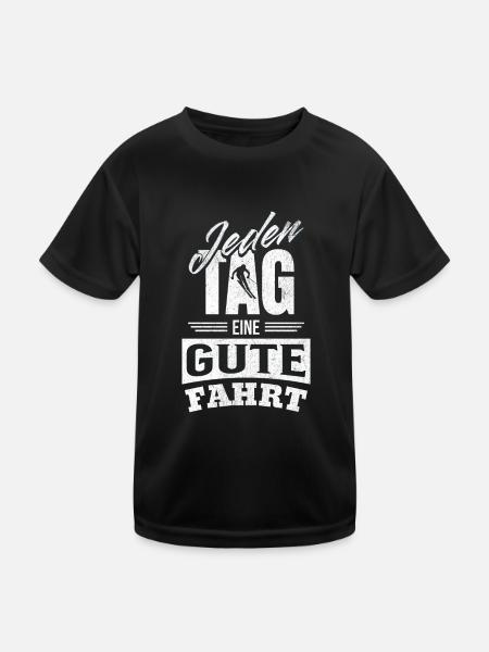 Jeden Tag eine gute Fahrt - Skiurlaub & - Kinder Funktions-T-Shirt - Schwarz - Vorne