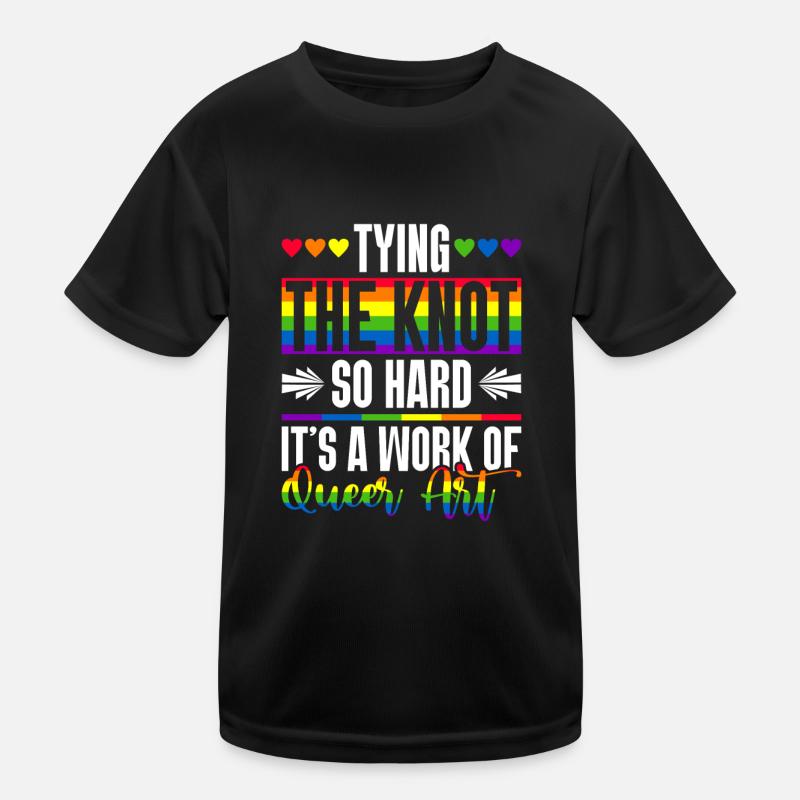 Gay Pride Hochzeit Homo-Ehe Kinder Funktions-T-Shirt